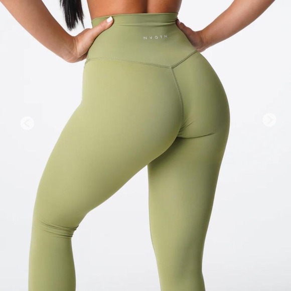 NVGTN Pants - NVGTN Olive Green Signature Leggings